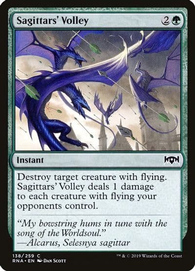 Sagittars Volley Ravnica Allegiance Magic card