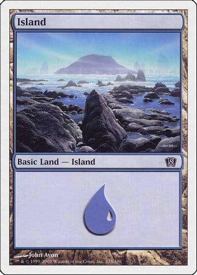 Island 335 8th Edition Magic card