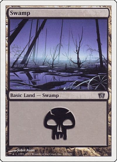 Swamp 340 8th Edition Magic card