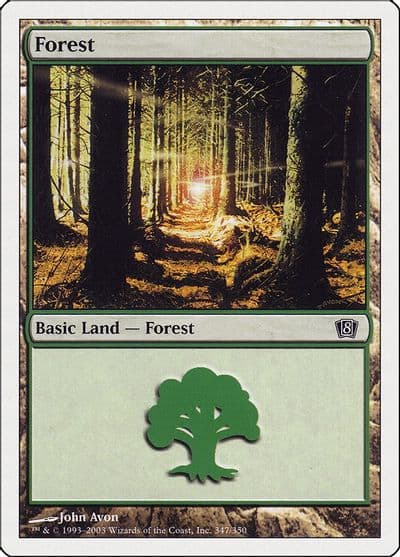 Forest 347 8th Edition Magic card