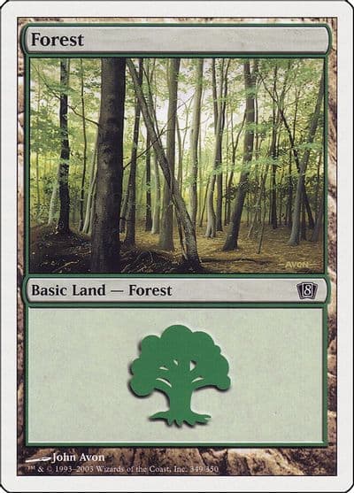 Forest 349 8th Edition Magic card