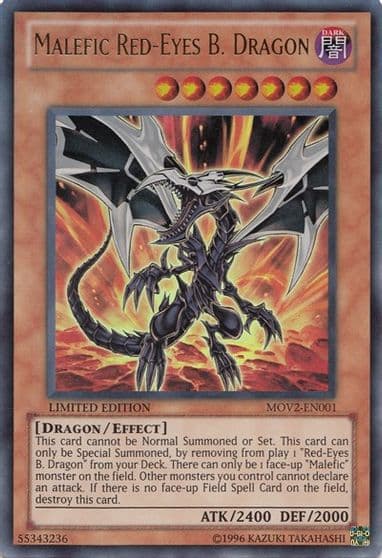 Malefic Red Eyes B Dragon Ultra Rare Bonds Beyond Time Movie Pack Yu-Gi-Oh! card