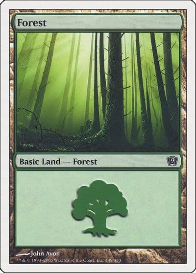 Forest 348 9th Edition Magic card