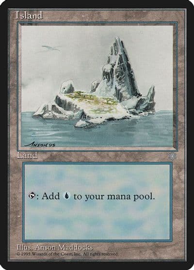 Island 335 Ice Age Magic card