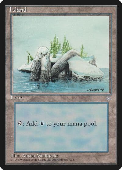Island 336 Ice Age Magic card