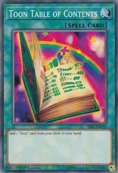 Toon Table of Contents Speed Duel Decks: Destiny Masters Yu-Gi-Oh! card