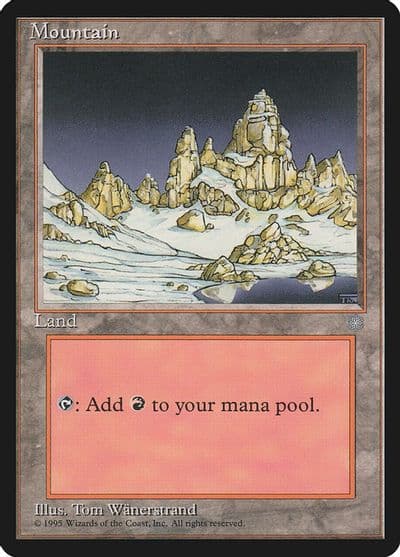 Mountain 342 Ice Age Magic card