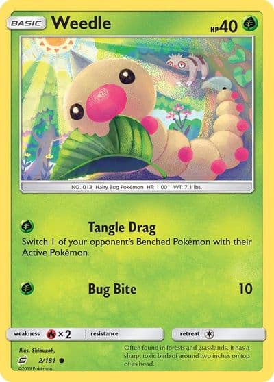 Weedle (2) SM - Team Up Pokemon card