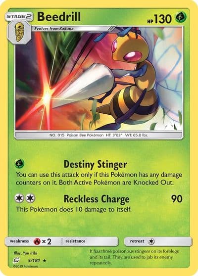 Beedrill SM - Team Up Pokemon card