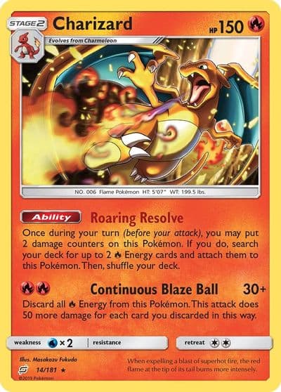 Charizard SM - Team Up Pokemon card