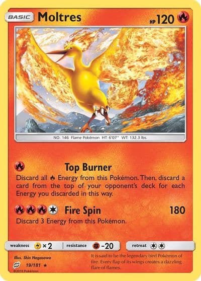 Moltres SM - Team Up Pokemon card