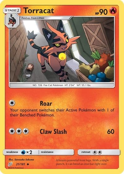 Torracat SM - Team Up Pokemon card