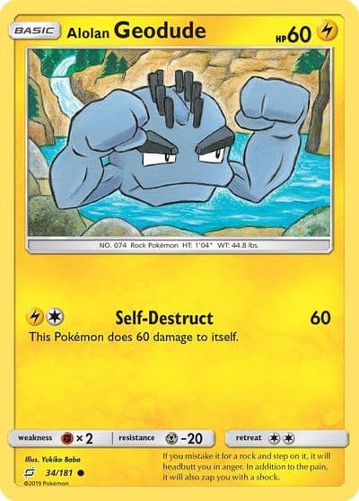 Alolan Geodude (34) SM - Team Up Pokemon card