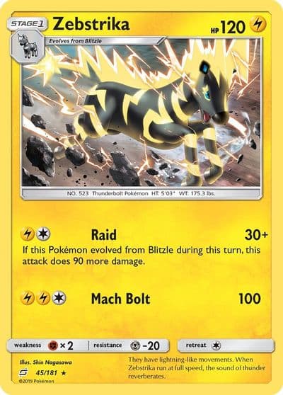 Zebstrika (#16 Pikachu Stamped) Battle Academy Pokemon card