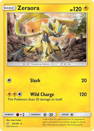 Zeraora SM - Team Up Pokemon card