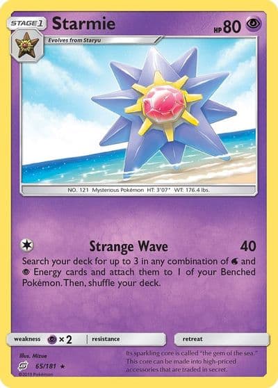 Starmie SM - Team Up Pokemon card