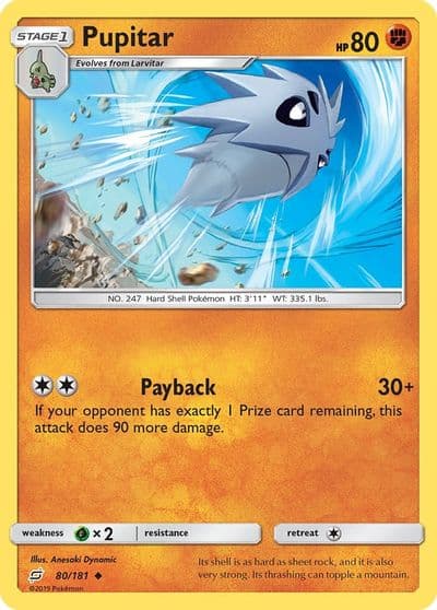 Pupitar SM - Team Up Pokemon card