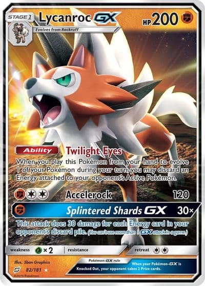 Lycanroc GX SM - Team Up Pokemon card