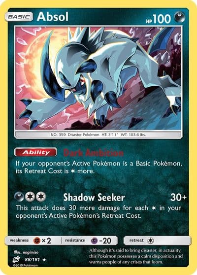 Absol SM - Team Up Pokemon card