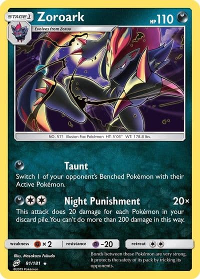 Zoroark SM - Team Up Pokemon card