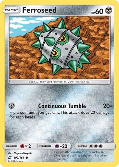Ferroseed SM - Team Up Pokemon card