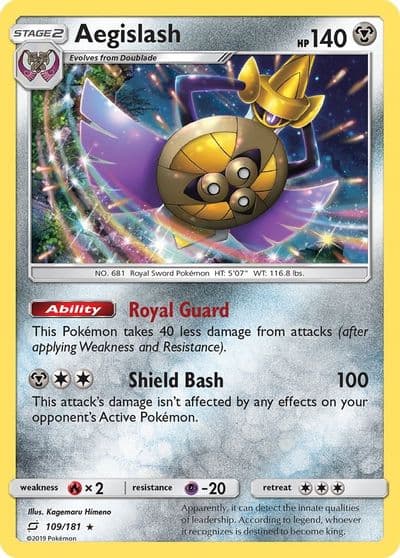 Aegislash SM - Team Up Pokemon card