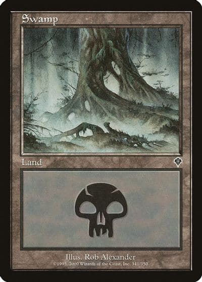 Swamp 341 Invasion Magic card