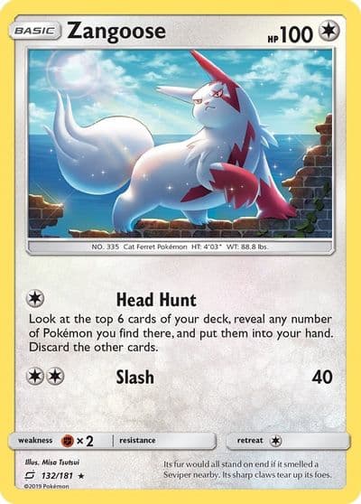 Zangoose SM - Team Up Pokemon card