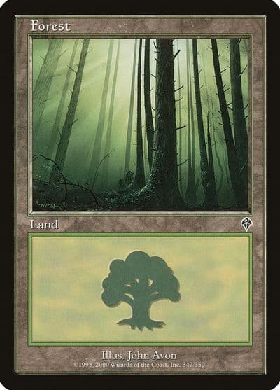 Forest 347 Invasion Magic card