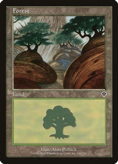Forest 349 Invasion Magic card