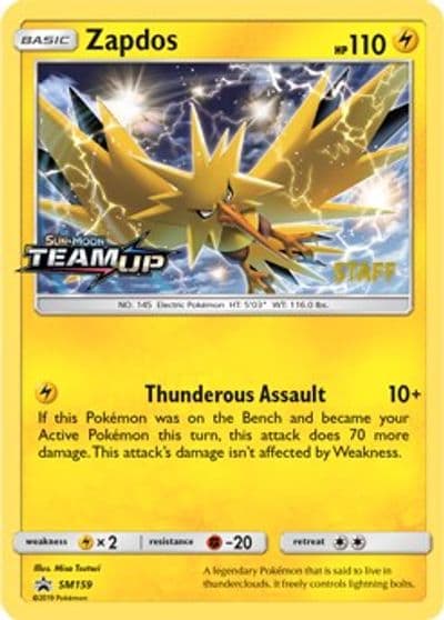Zapdos - SM159 (Prerelease) [Staff] SM Promos Pokemon card