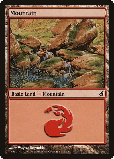 Mountain 296 Lorwyn Magic card