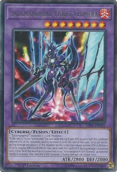 Salamangreat Violet Chimera Savage Strike Yu-Gi-Oh! card
