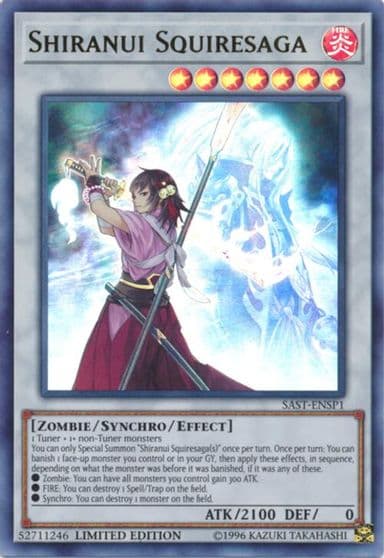 Shiranui Squiresaga SAST ENSP1 Savage Strike Yu-Gi-Oh! card