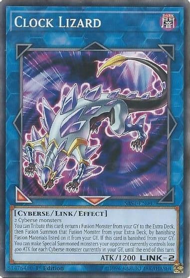 Clock Lizard Savage Strike Yu-Gi-Oh! card