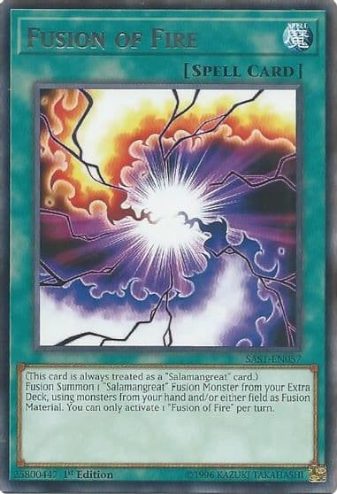 Fusion of Fire Savage Strike Yu-Gi-Oh! card