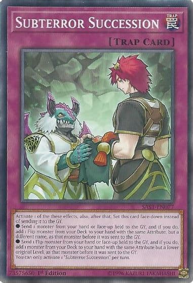 Subterror Succession Savage Strike Yu-Gi-Oh! card