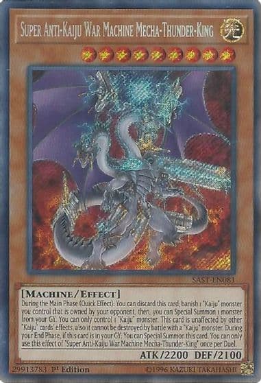 Super Anti Kaiju War Machine Mecha Thunder King Savage Strike Yu-Gi-Oh! card