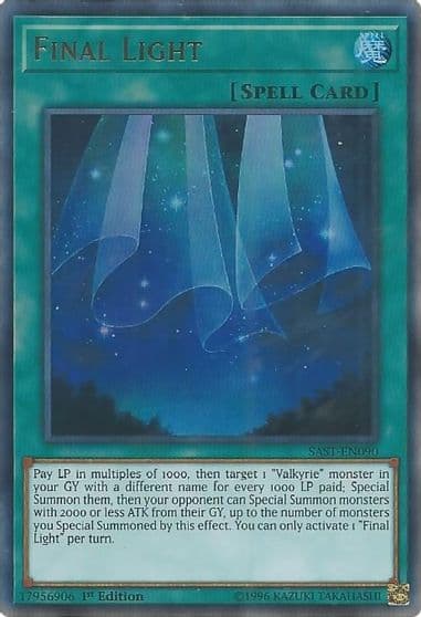 Final Light Savage Strike Yu-Gi-Oh! card