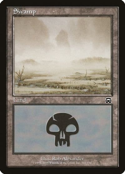 Swamp 341 Mercadian Masques Magic card