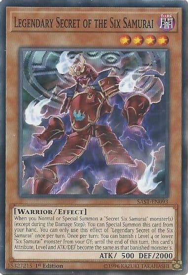Legendary Secret of the Six Samurai Savage Strike Yu-Gi-Oh! card