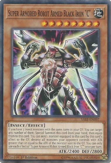 Super Armored Robot Armed Black Iron C Savage Strike Yu-Gi-Oh! card