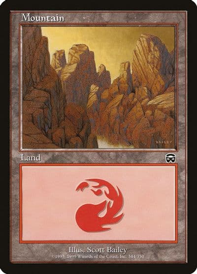 Mountain 344 Mercadian Masques Magic card