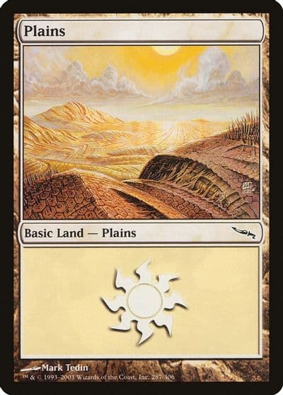 Plains 287 Mirrodin Magic card