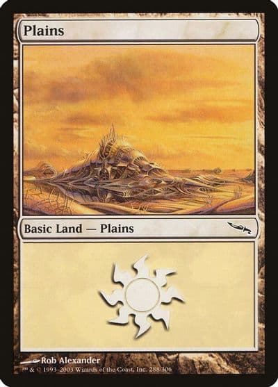 Plains 288 Mirrodin Magic card