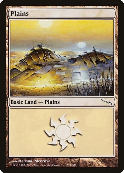 Plains 289 Mirrodin Magic card