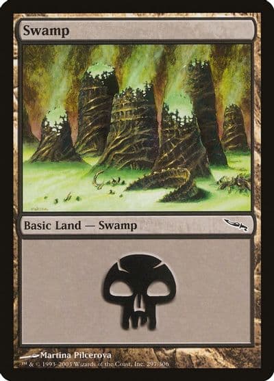 Swamp 297 Mirrodin Magic card