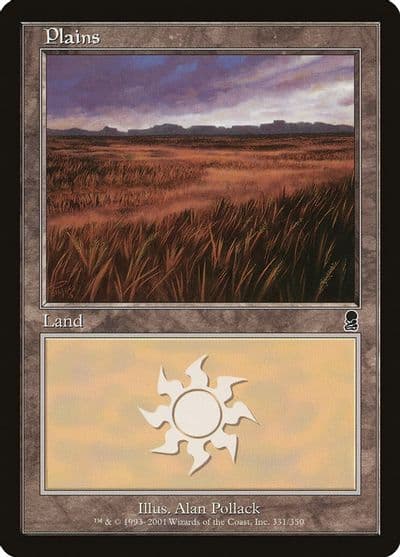 Plains 331 Odyssey Magic card