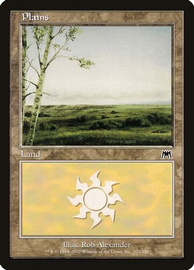 Plains 331 Onslaught Magic card