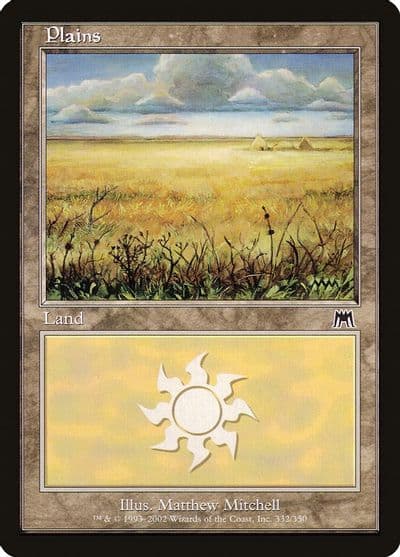 Plains 332 Onslaught Magic card